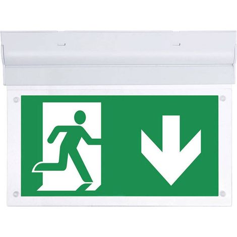 Kit Emergenza Da Parete Muro Soffitto Orientabile 90 Gradi Modalita SA e SE Led Samsung 2W 3 Ore Autonomia Indicatore Uscita Emergenza SKU-836