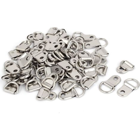 30pcs Badezimmer-Zubehör 25mm x 15mm Metall D Ring Hanger Picture Frame Gurt Handtuchhaken (1/3)