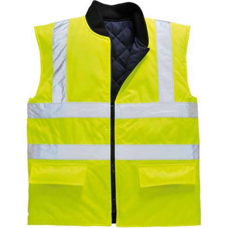 Chaleco de calor flúor naranja/ amarillo reversible 300D Industria S469 5XL Amarillo