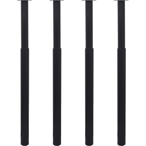 Telescopic Table Legs 4 pcs Black 710 mm-1100 mm vidaXL