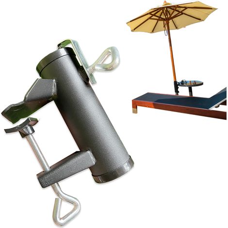 Fixation de parasol de jardin robuste en noir mat épaisseur améliorée (1/5)
