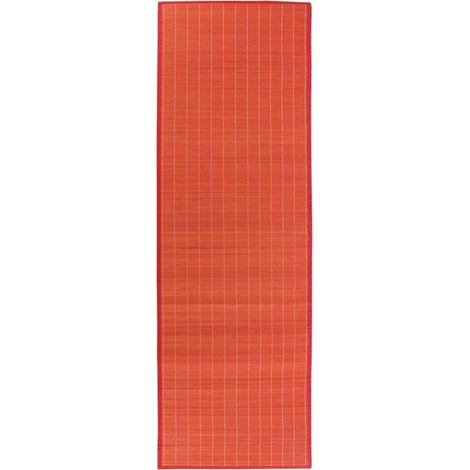 BALI CHIC - Tapis en bambou rouge 200x65