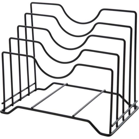 Support universel pour couvercles de casseroles, 4 emplacements, gain de place et hygiène en cuisine (1/5)