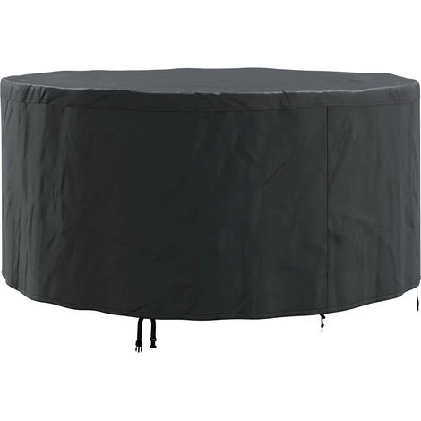 vidaXL Furniture Cover Black 182 x 182 x 85 cm 210D Oxford Fbric