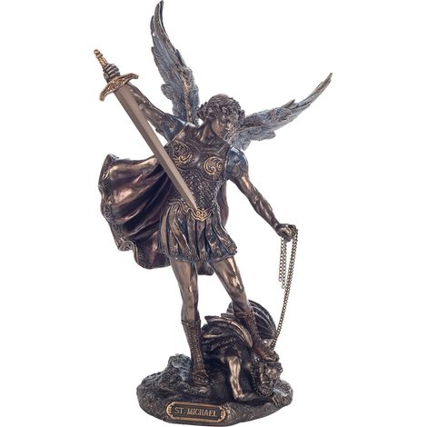 Signes Grimalt Figura Bronce Figuras  San Miguel Bronce Dorado 11x16x28cm 97506