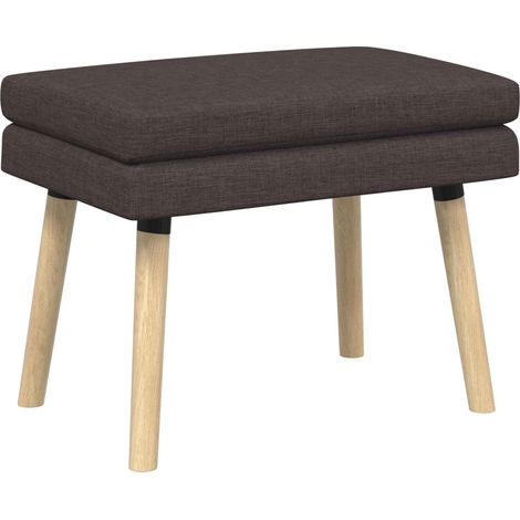 Banc à double couche Marron foncé 60 x 40 x 46 cm Tissu vidaXL