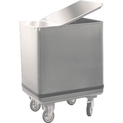 Trémie à Farine Avec Couvercle En Inox, 150 Litres - Mastro