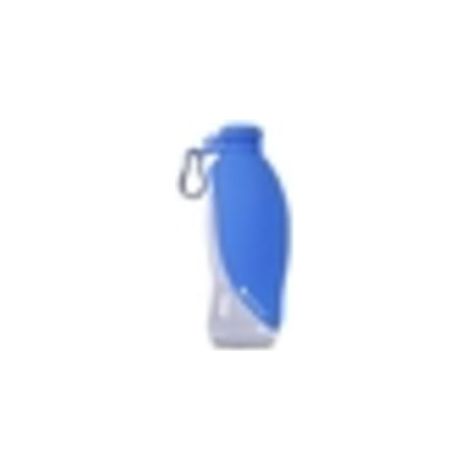 Gourde portable "Nature", en silicone, avec mousqueton en plastique (1/4)