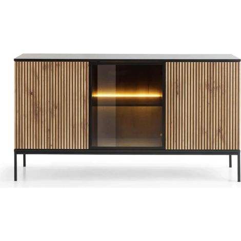 EMMY - Buffet en bois 153cm - Blanc cassé