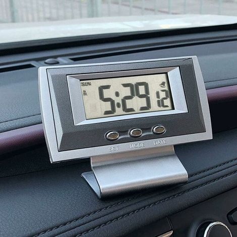 Voiture électronique Horloge de Bureau Mini Horloge électronique Petit Réveil Chronomètre Examen Sport Horloge, Voitures Tableau de Bord Intérieur Affichage de l'heure (1/4)