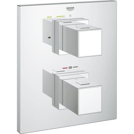 Grohe Grohtherm Cube - Thermostatarmatur - Unterputz für 2 Verbraucher, verchromt 24154000