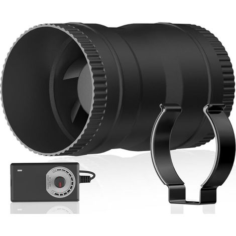 Extracteur d'air de 75 mm, ventilation de cave 204 m³/h avec variateur de vitesse, extracteur d'air pour garages et tentes de culture (1/4)