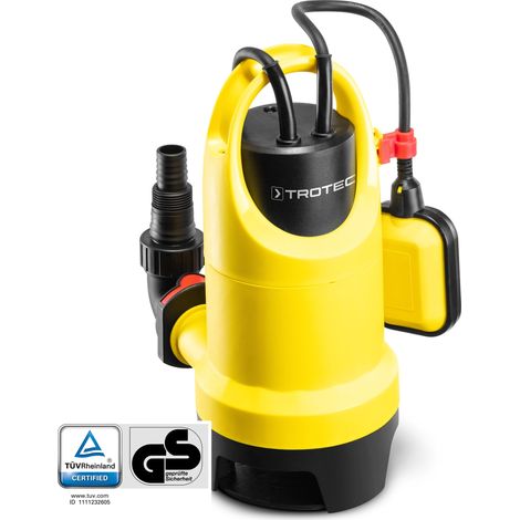 Trotec – Pompe submersible pour eaux usées – 750W – Hauteur de refoulement max 8m – Indice de protection IPX8 – Débit 12500L/h
