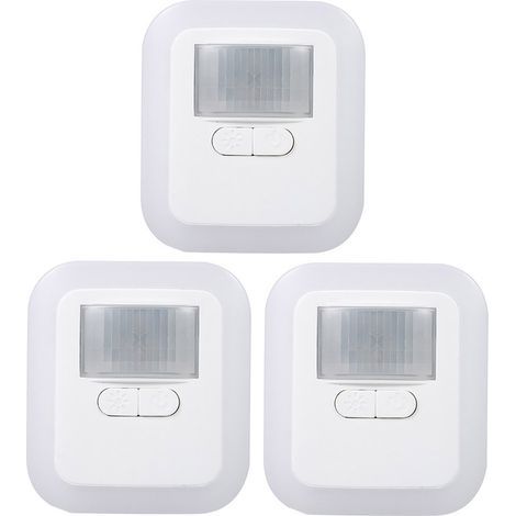 Lampe de nuit murale LED avec détecteur de mouvement enfichable avec luminosité et temps d'éclairage 30 s/60 s/90 s/120 s réglable pour salon, chambre à coucher, escaliers AC110-240 V (1/5)