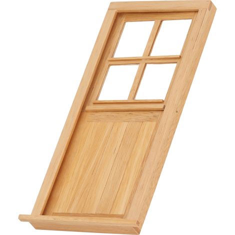 Mobilier miniature pour maison de poupée à l'échelle 1:12, portes en bois non peintes, porte miniature pour la décoration de maison de poupée. (1/5)