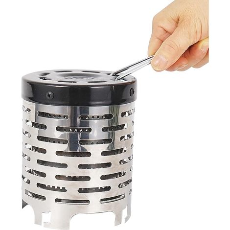 Jiajia AI, Réchaud de Chauffage de Tente Camping Mini Chauffage, Acier Inoxydable pour jardin, terrasse et ex (1/5)