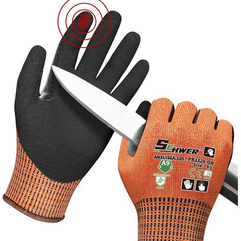 Schwer Level A9/F Cut Protection Gloves - 2 Pairs - Meet the Highest US and European Standards for Extreme Cut Protection, PFAS Free (1/5)