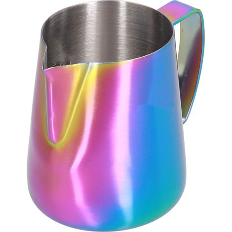 Pichet à lait en acier inoxydable 304, idéal pour la préparation de café et le latte art (400 ml). (1/5)