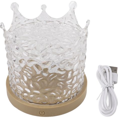 veilleuse-Lampe à Effet Ondulations Rotatives 3 Températures de Couleur USB Rechargeable avec Batterie 1000mAh pour Salon - Lampe de Table Éclairage LED Dimmable pour Ambiance (1/5)