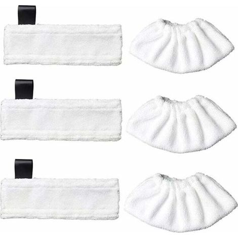 Lot de 3 lingettes de rechange en microfibre et 3 chiffons en microfibre pour Karcher Easy Fix SC1/SC2/SC3/SC4/SC5/SV7. chiffon accessoire pour Kärcher Easy Fix (1/5)