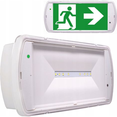 Lámpara de emergencia, luminaria de doble propósito, 20 m, IP42, 100 lúmenes, 1 hora, SL2MNM42D1C3A EATON (1/3)