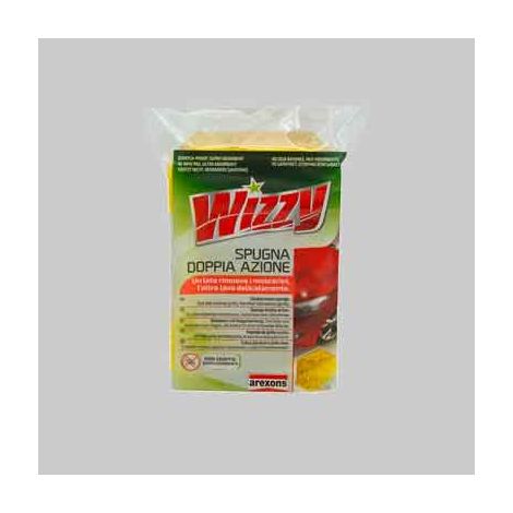SPUGNA DOPPIA AZIONE 'WIZZY' AREXONS 17x11x7 cm - AREXONS