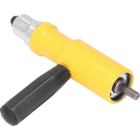 Nietpistolenadapter aus legiertem Stahl für elektrische Bohrmaschinen, Akku-Nietwerkzeug, gelbes Set (1/5)