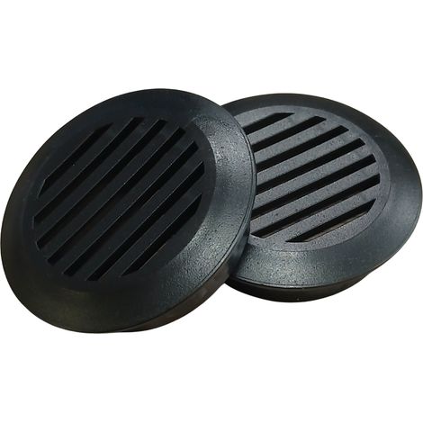 Lüftungsgitter für Möbelschränke, Durchmesser 50 mm, schwarz, 10 Stück (1/5)