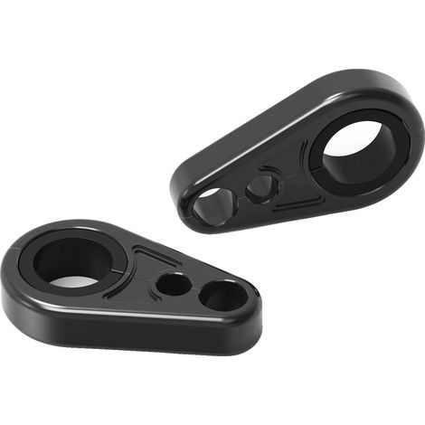 Abrazaderas para latiguillos de freno, aluminio mecanizado, aptas para quads deportivos, color negro. (1/2)