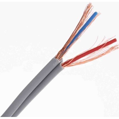 Câble audio RS PRO 1 paire , 0,078 mm² Blindé, Multiconducteur, gaine Gris