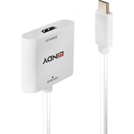 Lindy 43339 Adaptateur USB Type C vers HDMI Blanc (1/2)