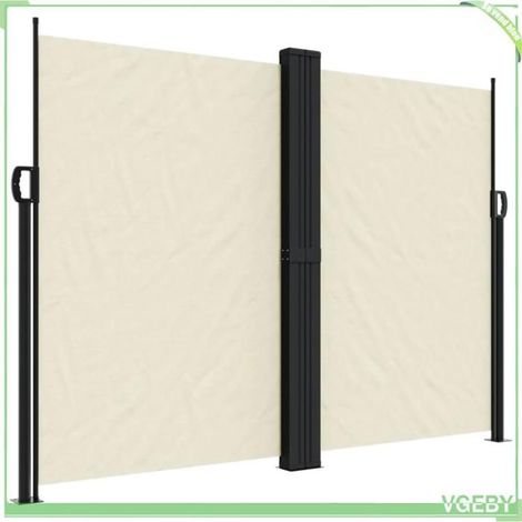 Auvent latéral rétractable - FAFEICY - 4004835 - Crème - 180 x 1200 cm - Résistant eau & UV (1/5)