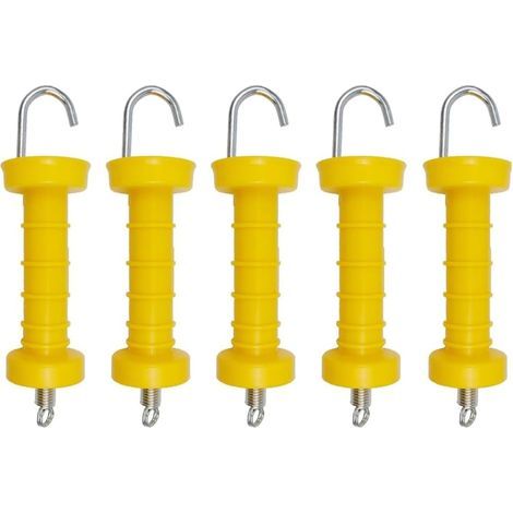 5 Pièces de Haute Qualité Poignée de Portail de Clôture Électrique Poignées à Ressort Isolées Poignée de Porte en Plastique Accessoires de Clôture de Ranch (1/5)