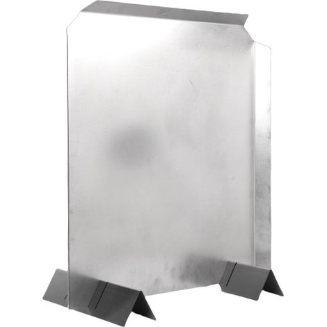 Plaque arrière de cheminée en acier inoxydable, déflecteur de chaleur réglable avec support, pour la protection murale (1/5)