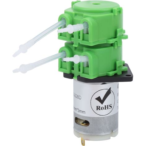 Pompe doseuse péristaltique double tête micro-circulation liquide tube 1 x 3mm DC 24V (1/5)