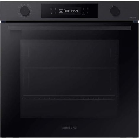 Horno multifunción empotrable de 76 L y 60 cm con limpieza pirolítica, negro y acero inoxidable - NV7B41307AB - Samsung -