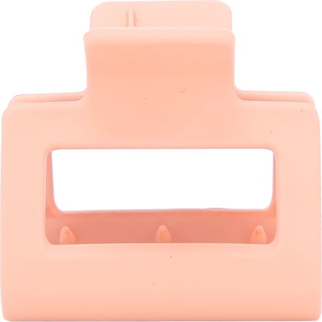 Pince à cheveux carrée épaisse en plastique - Barrettes à mâchoire pour coiffure - Rose chair pour femmes et filles (1/5)