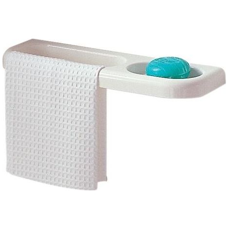 Portasciugamani/Sapone per Bagno in Durolite Bianco 37x11 cm (1/2)