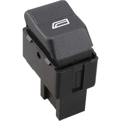 6X0959855B Interrupteur à bouton-poussoir électrique simple pour lève-vitre de voiture, compatible avec Volkswagen Polo, commande la montée et la descente de la vitre électrique d'une seule portière, (1/4)