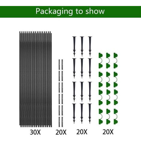 30 Stück Garten Pflanzen Blumen Gemüse Gewächshäuser Schutz vor Vögeln Tieren Ständer Set Fiber Stick Anti - Bug Mesh Bogen Set (1/5)