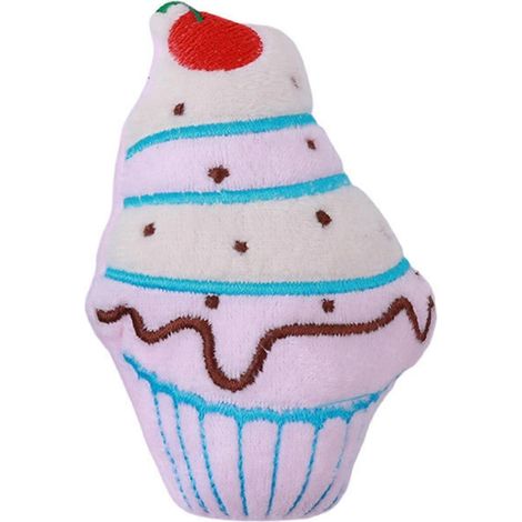 résistant aux morsures Peluche jouet à macher – sonore Ice Cream Shape – interactif Sound pour nettoyage des dents – Rose (1/5)