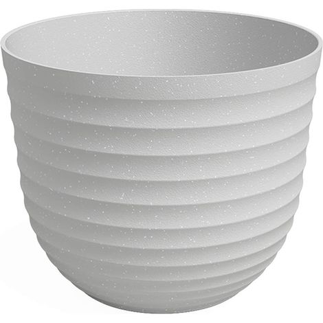 artevasi© HAVANA WAVES Pflanztopf Limestone Grey hellgrau Ø 30 cm - Kunststoff (1/2)