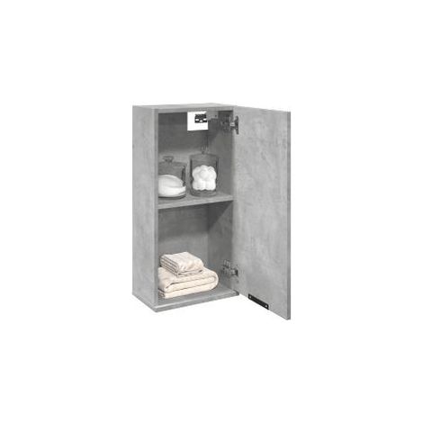 Armoire de salle de bain murale Gris béton 32x20x67 (1/5)