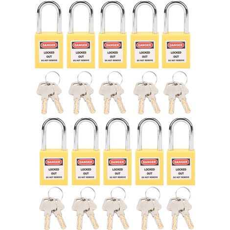 serrure de porte-Cadenas de sécurité isolants en nylon 10 Sets pour industrie chimique et énergie (1/4)
