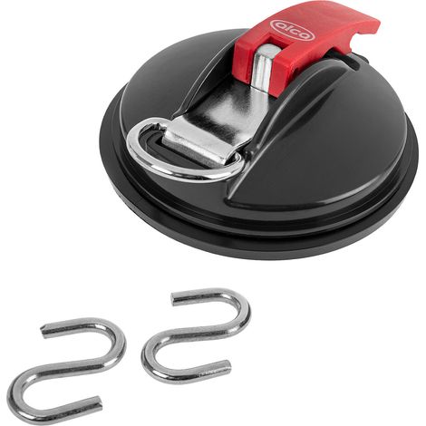 alca® Saugnapfbefestigung 10 kg Tragkraft mit Doppel S-Haken Anker Haken extra starke Befestigung Zubehör für Auto Markisen Zelte Planen Camping