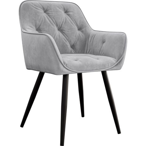 Chaise Jackson 115, Noir + Magic Velvet 2240, 86x64x61cm, Tapisserie, Métallique, Stratifié (1/3)