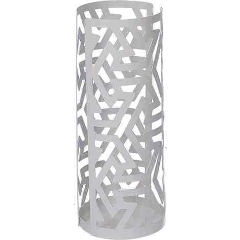 Flèches rond porte-gobelet en métal blanc cm ø8h20 (1/3)