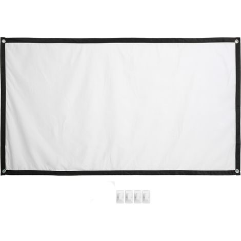 Écran de Projection 60 Pouces HD Haute Densité pour Intérieur et Extérieur avec 4 Crochets (1/5)