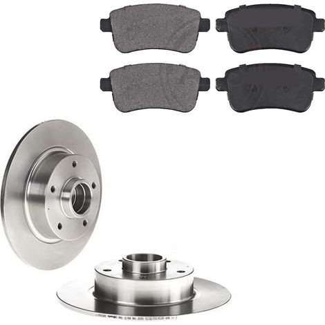 KIT FRENI POSTERIORI compatibile con RENAULT III 2 VOLUMI/CODA SPIOVENTE (BZ0/1,B3) - DISCHI + PASTIGLIE OEM: P 68 041 , P 68 024 / 18140 , 18140C /SOSTITUZIONE DIRETTA/BASSA POLVERE/SILENZIOSO (1/5)