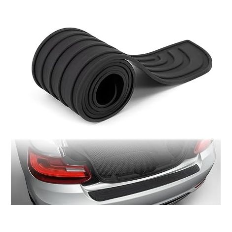 Protection Pare Choc Voiture,Protection de Seuil de Chargement Caoutchouc, Protecteur Pare-Chocs Arrière Autocollante,Compatible 90x7CM (1/5)